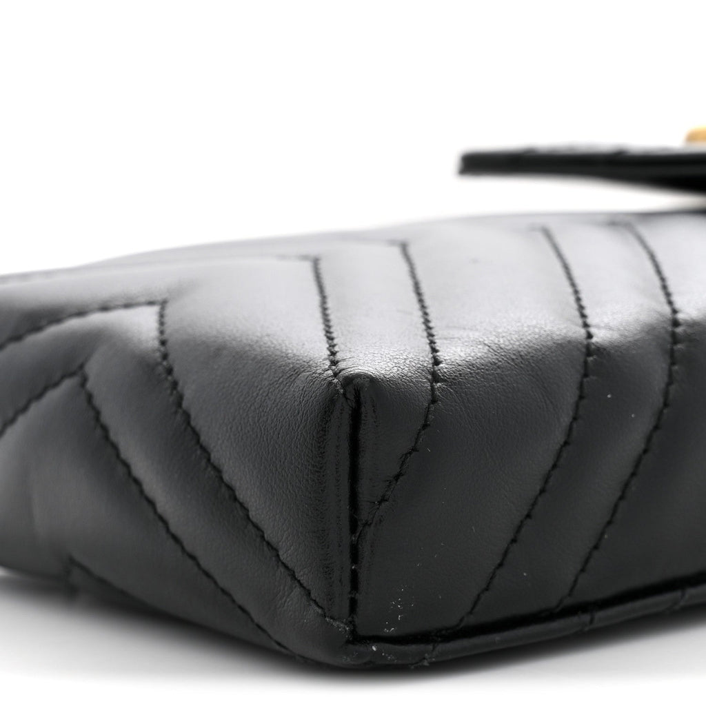 Calfskin Small GG Marmont Phone Crossbody Bag Black
