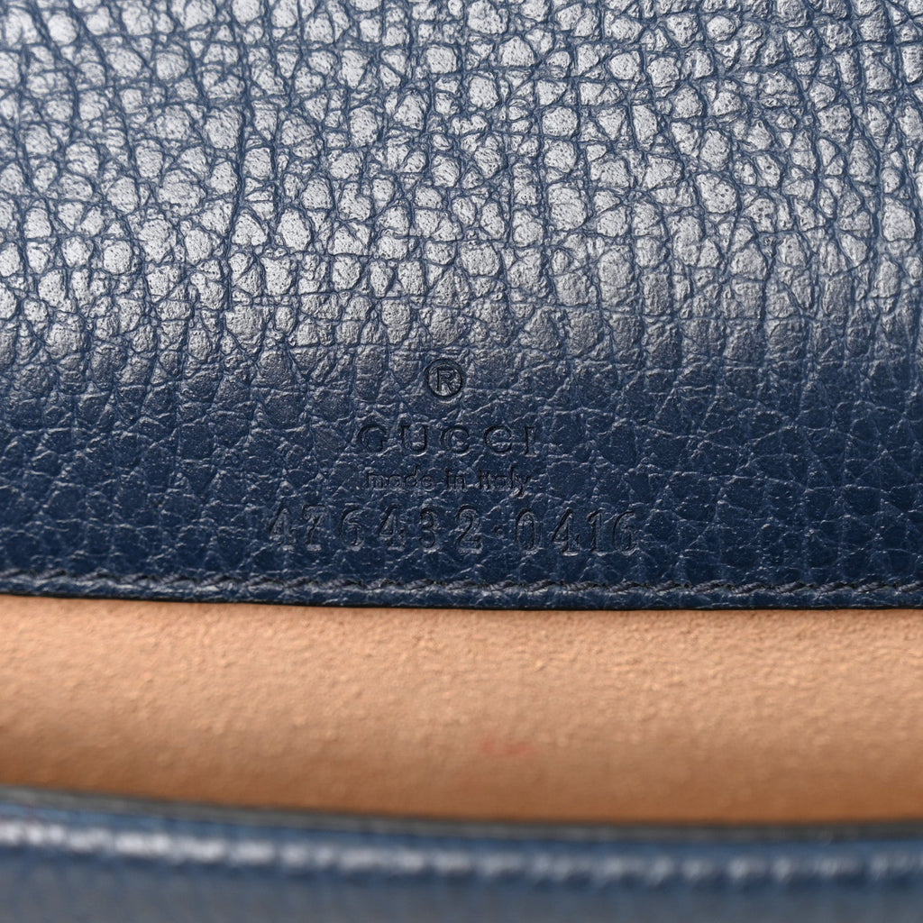 Dollar Calfskin Crystal Super Mini Dionysus Shoulder Bag Blue Agata Black Diamond