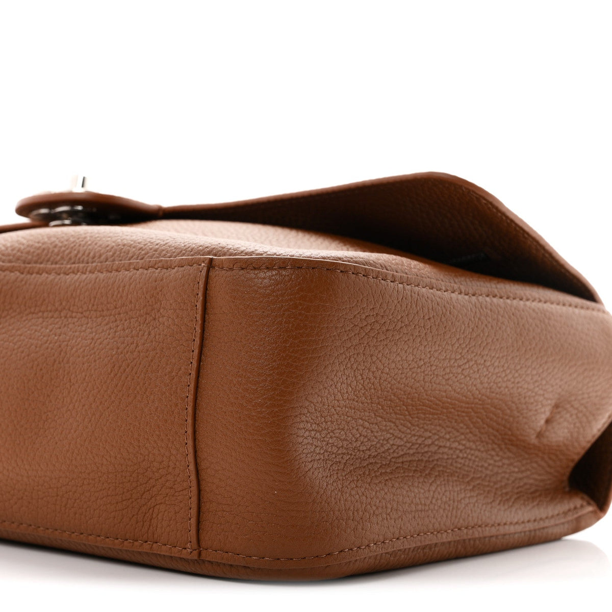Grained Calfskin Small Souplissimo Maxi Flap Camel