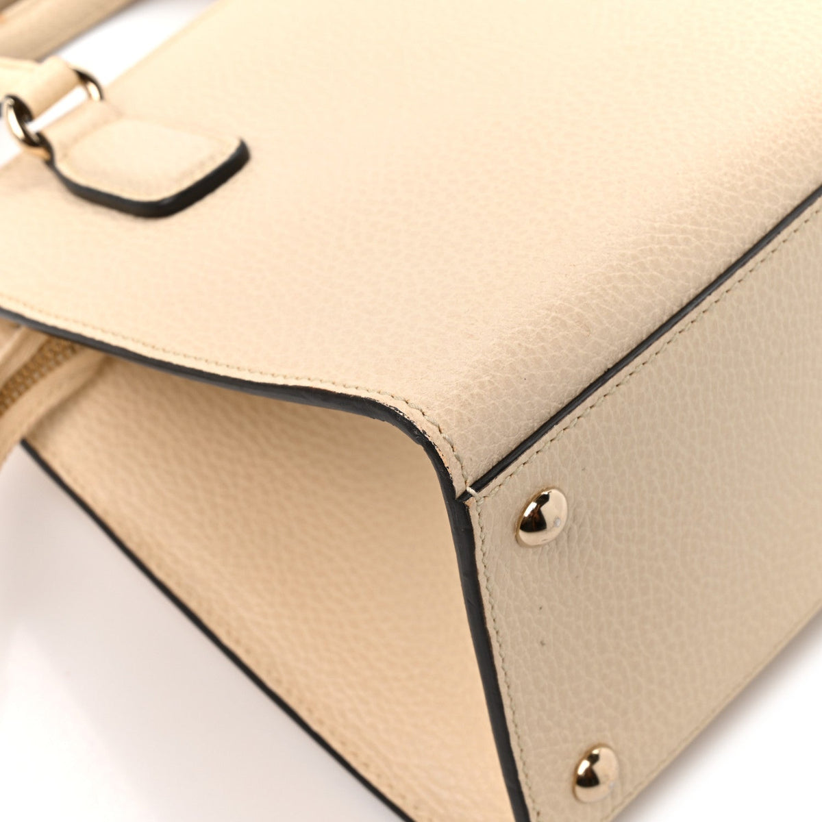 Dollar Calfskin Medium Soho Top Handle Satchel Ivoire