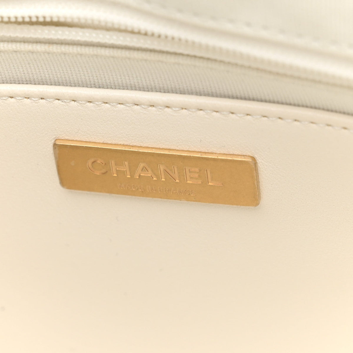 Caviar Quilted Large Bowling Bag White