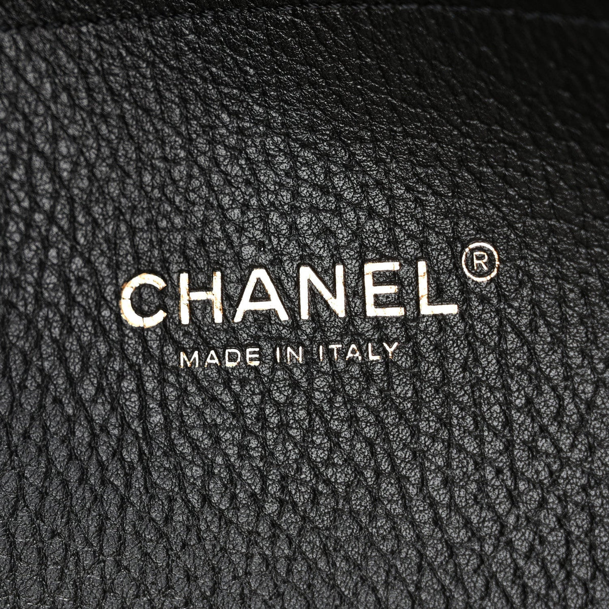 Grained Calfskin Stitched Urban Essentials Shopping Bag Black