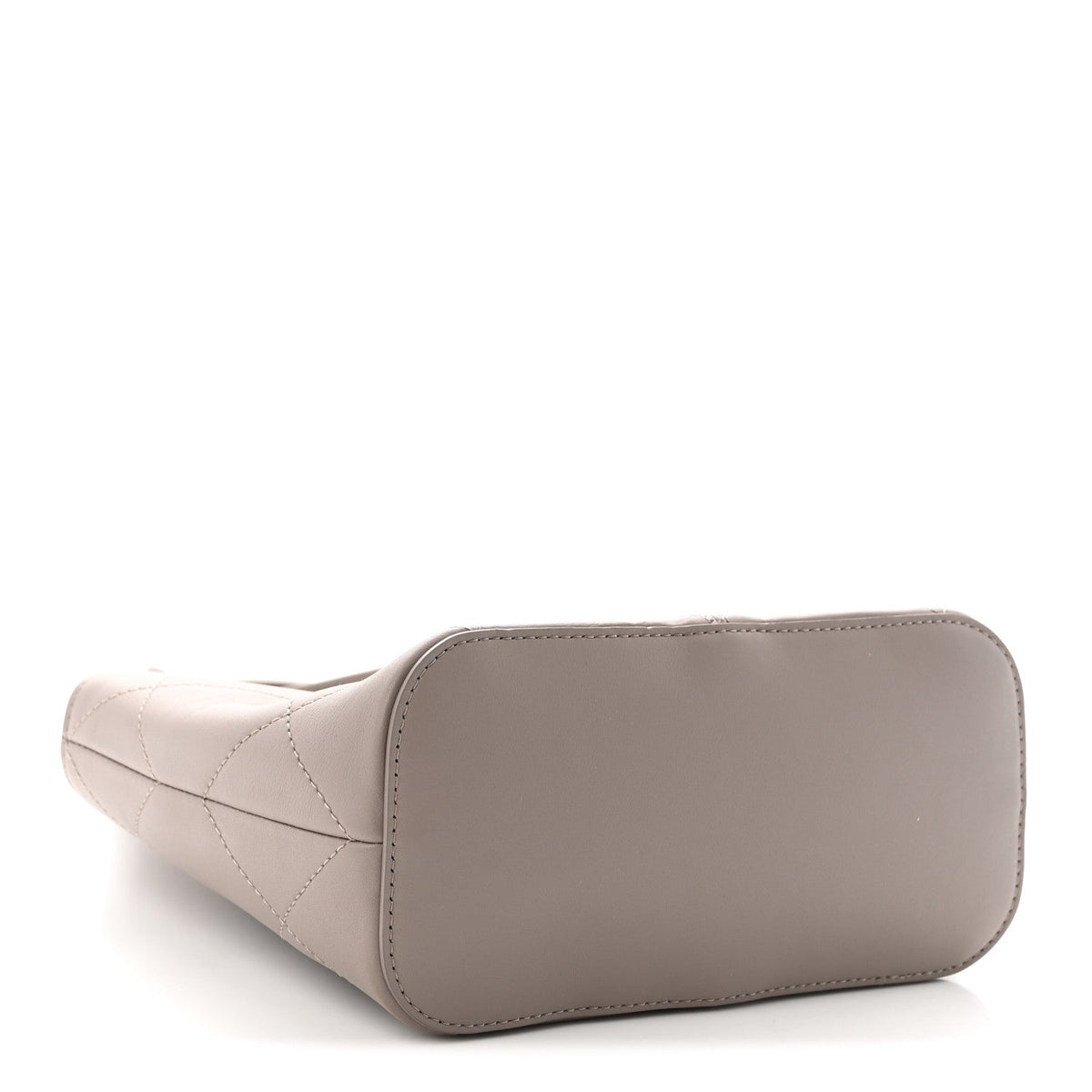 Calfskin Quilted Small Shopping Bag Grey