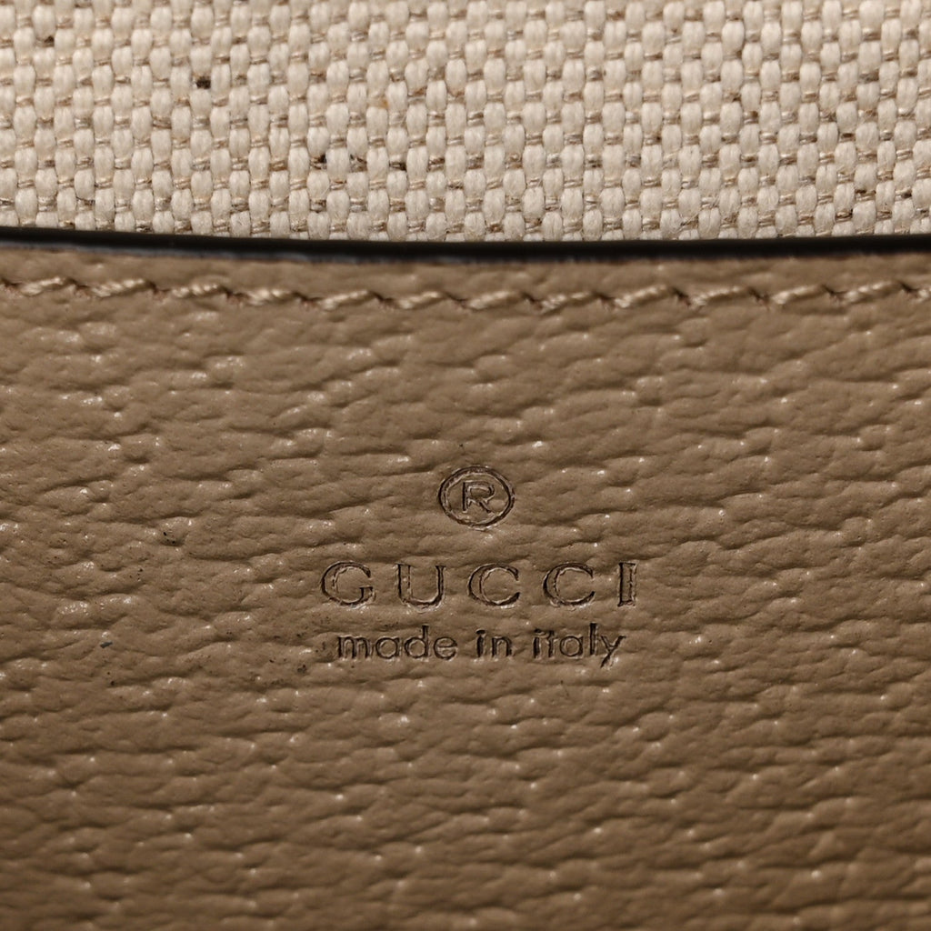 GG Supreme Monogram Textured Dollar Calfskin Web Mini Ophidia Envelope Shoulder Bag Beige Mystic White Oatmeal
