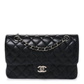 Caviar Quilted Small Double Flap Black