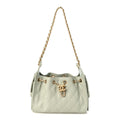 Caviar Quilted Mini Chanel 25 Handbag Light Green