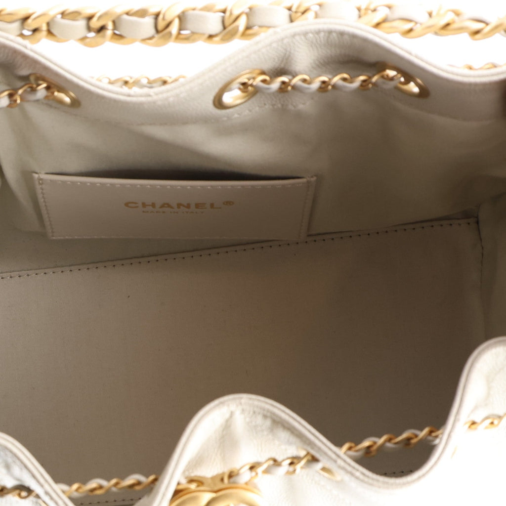 Caviar Quilted Small Chanel 25 Handbag Light Grey
