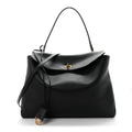 Smooth Calfskin Large Rodeo Top Handle Handbag Black
