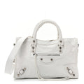Agneau Arena Silver Hardware Small Le City Optic White