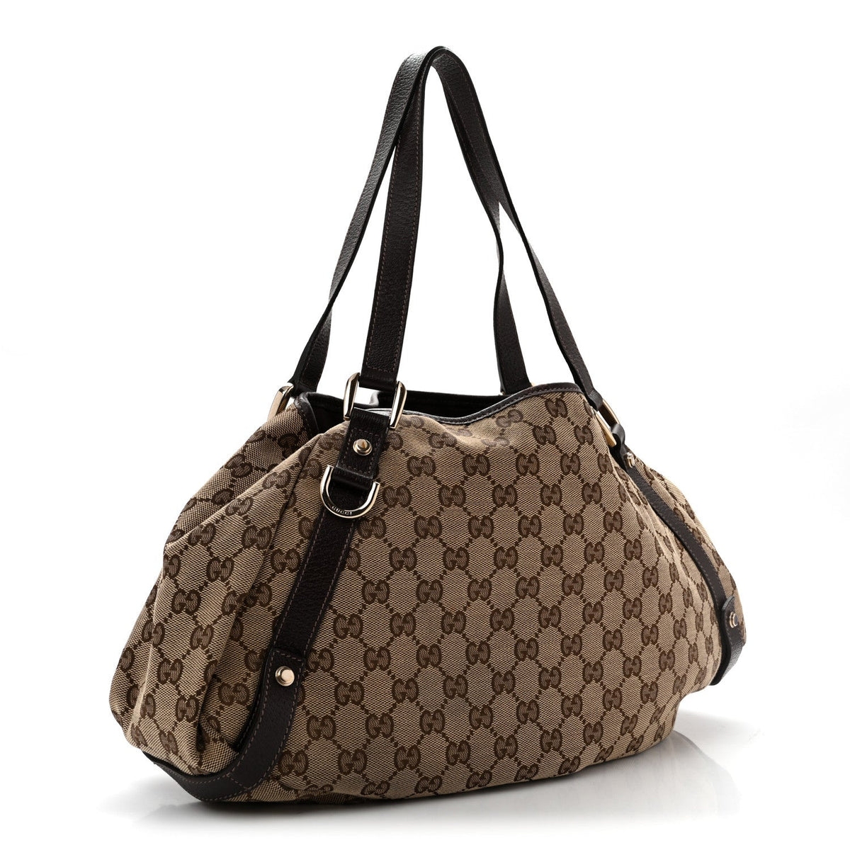 Monogram Medium Abbey Shoulder Bag Dark Brown