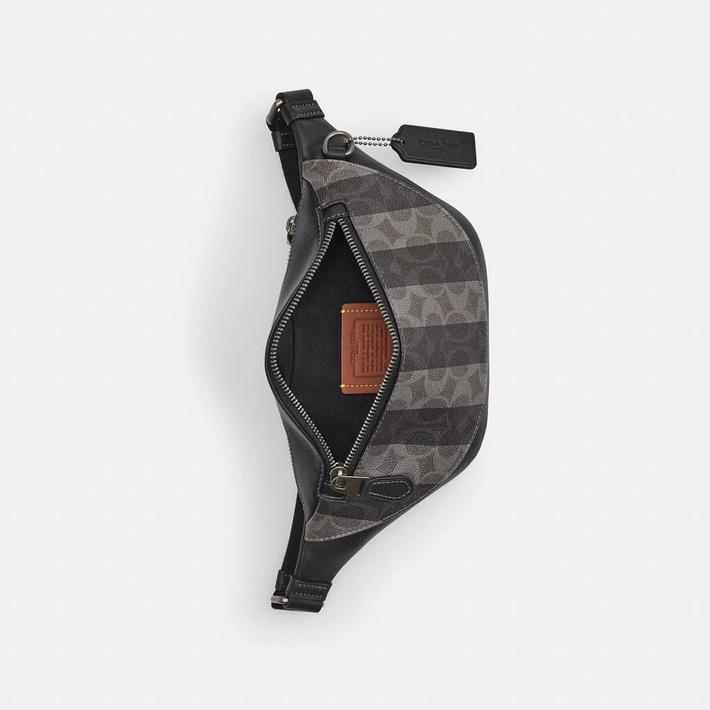 Coach Outlet Warren Mini Belt Bag In Signature Canvas With Stripes