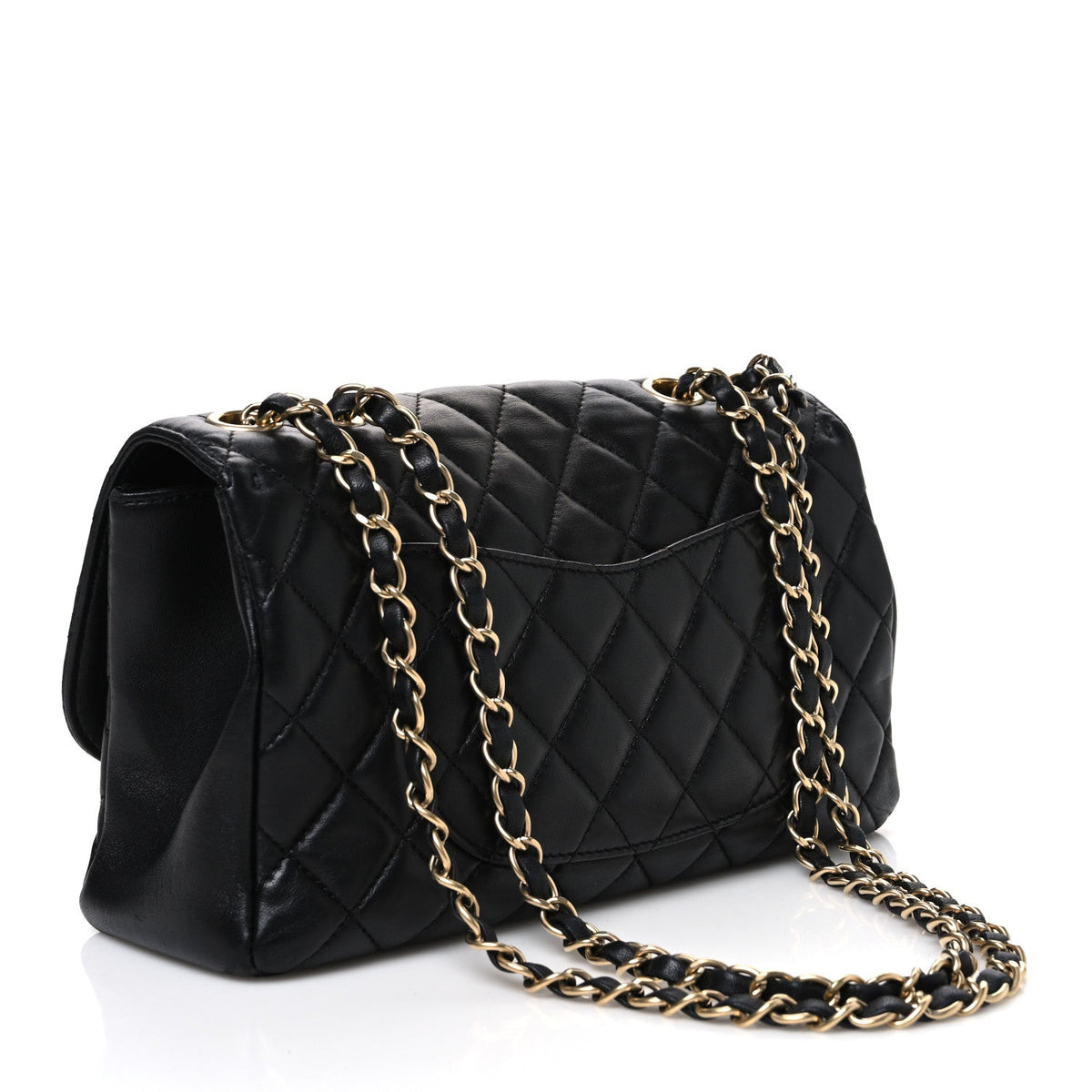Lambskin Quilted Medium Mademoiselle Chic Flap Black