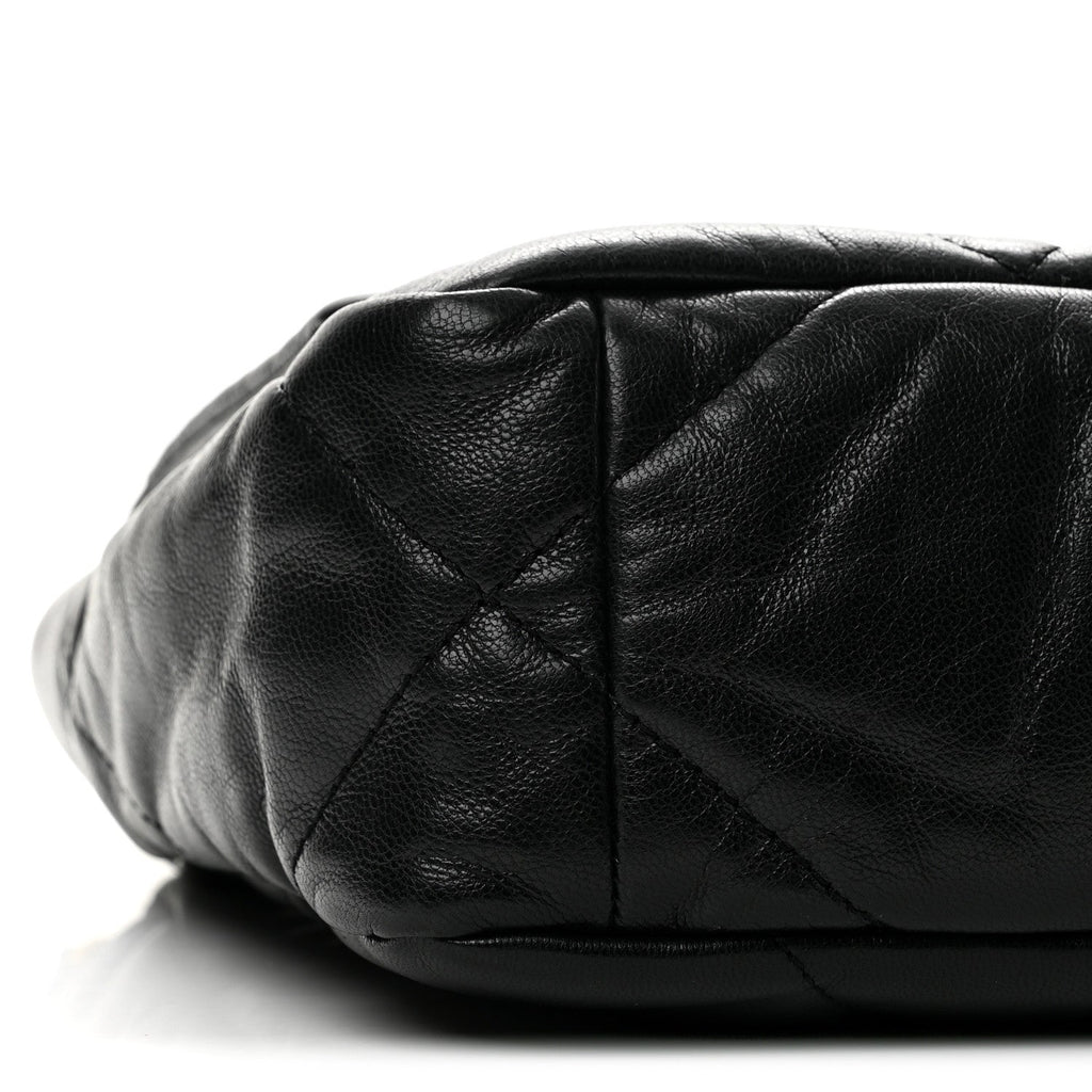 Goatskin Quilted Medium Chanel 19 Flap Black