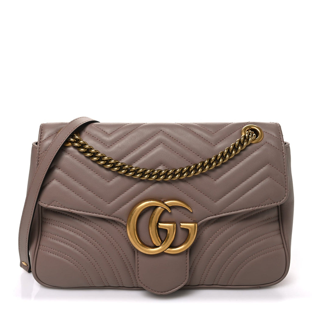 Calfskin Matelasse Medium GG Marmont Shoulder Bag Porcelain Rose