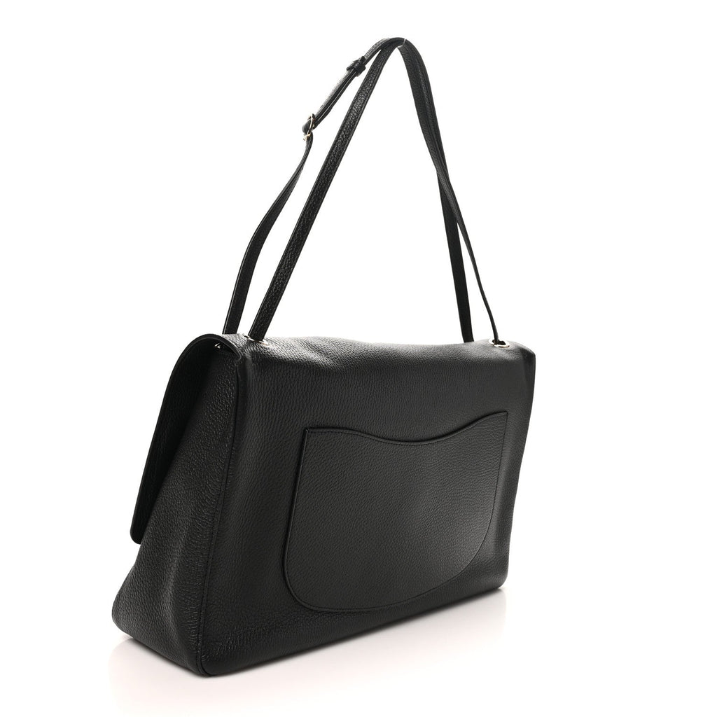 Grained Calfskin Souplissimo Maxi Flap Black