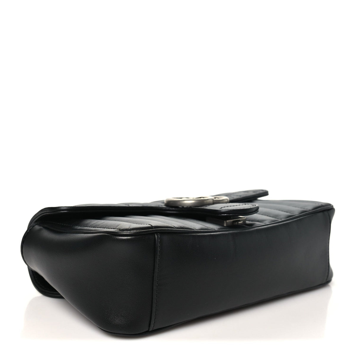 Calfskin Matelasse Aria Small GG Marmont Shoulder Bag Black