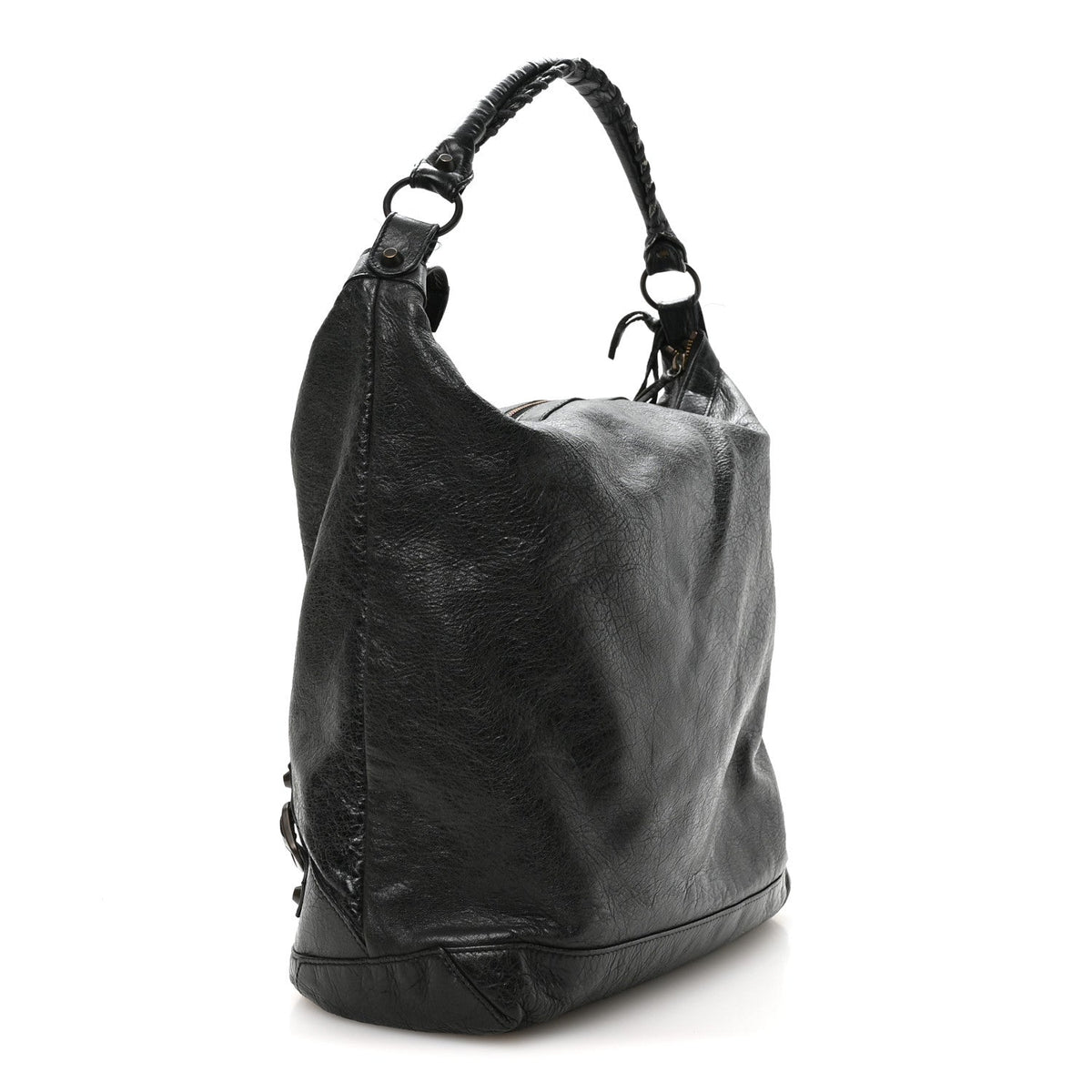 Agneau Classic Hardware Day Hobo Black