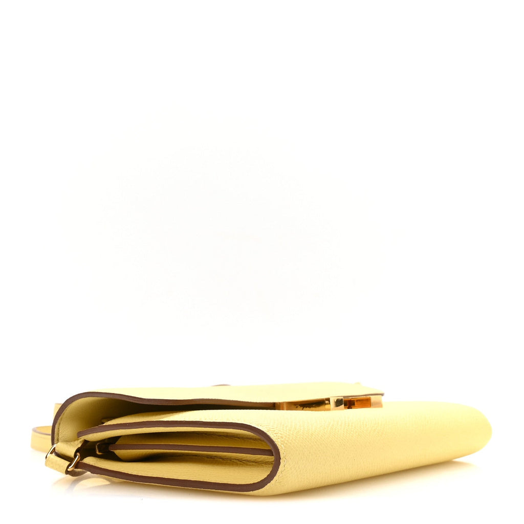 Epsom Constance Long Wallet To Go Wallet Jaune Poussin