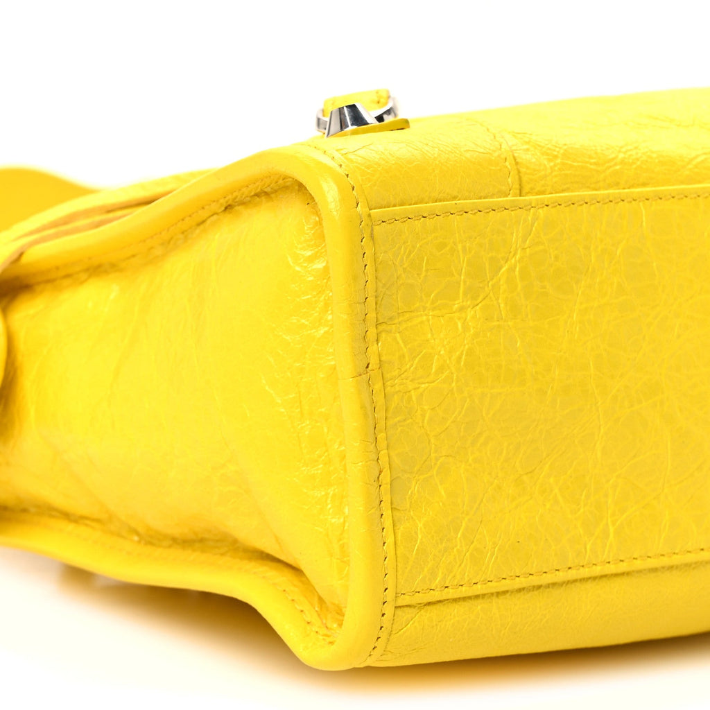 Agneau Classic Silver Hardware City S Jaune Soleil