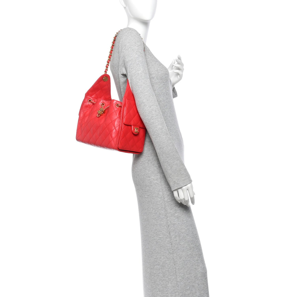 Caviar Quilted Small Chanel 25 Handbag Dark Red