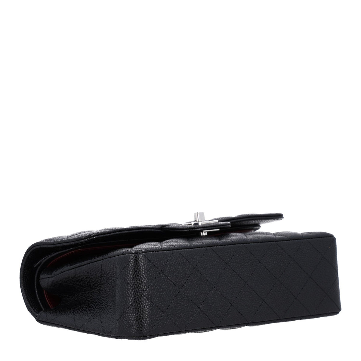 Caviar Quilted Small Double Flap Black