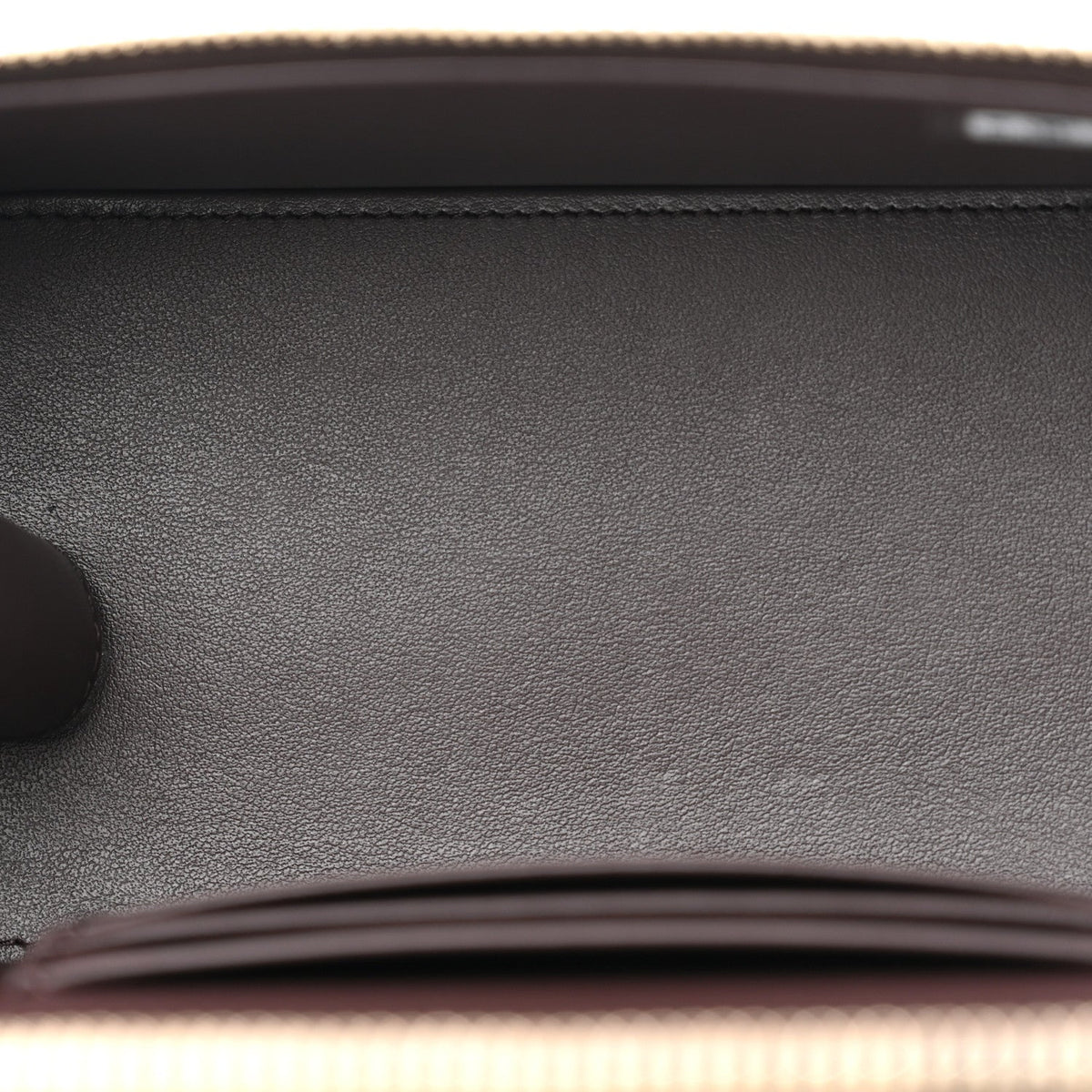 Caviar Quilted Top Handle Long Vanity Dark Brown