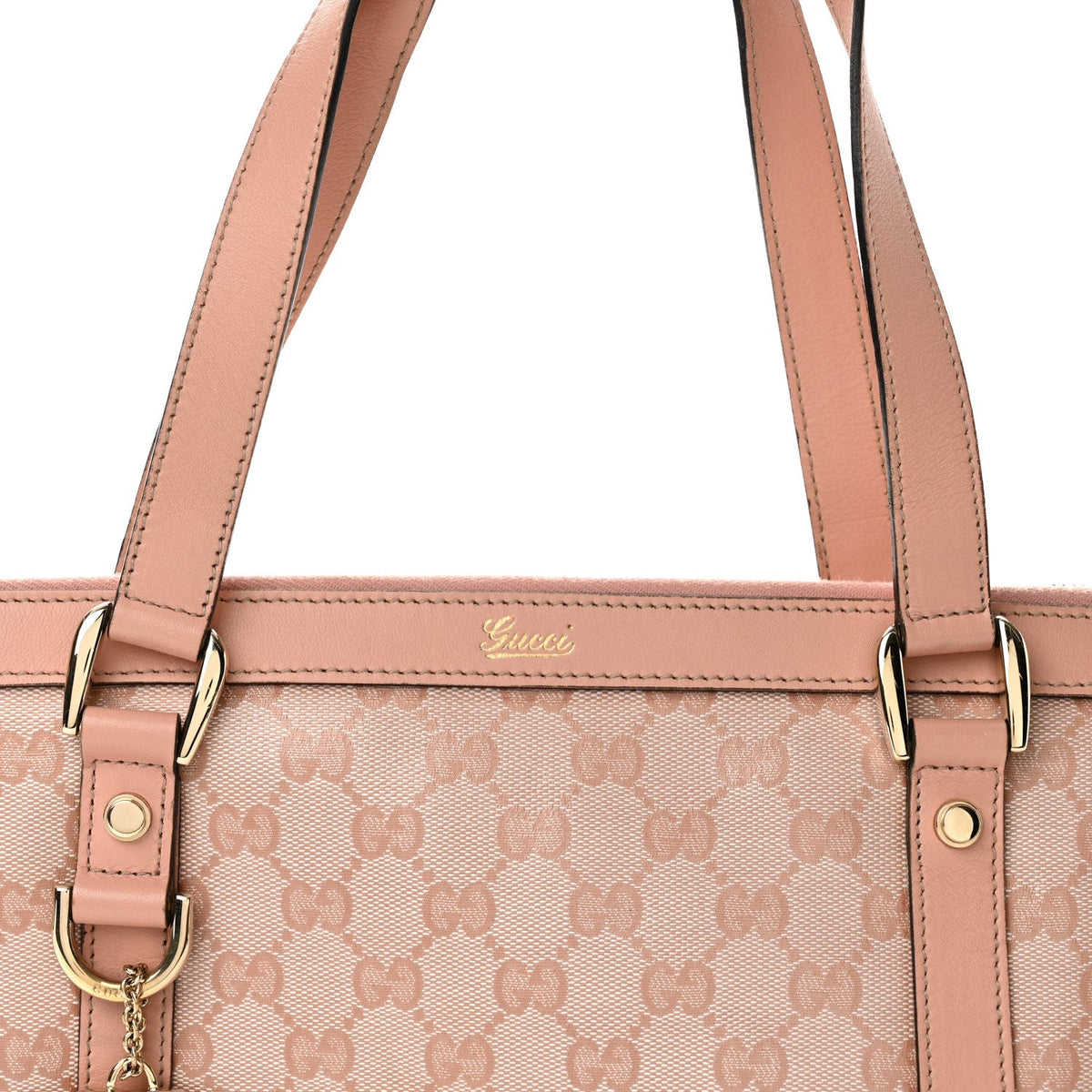 Crystal Monogram Medium Abbey Tote Blush