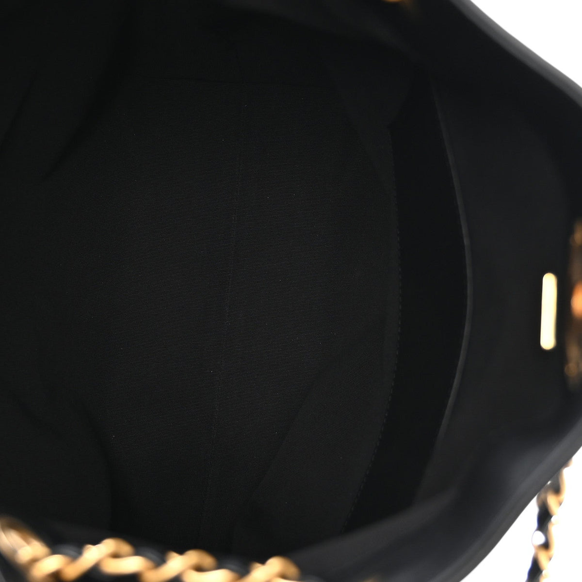 Calfskin Quilted Large Coco Base Shopping Bag Black