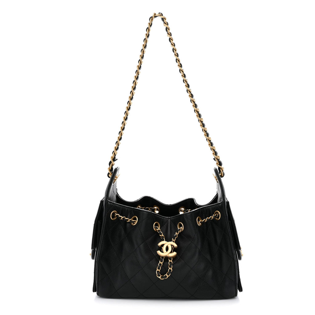 Caviar Quilted Mini Chanel 25 Handbag Black