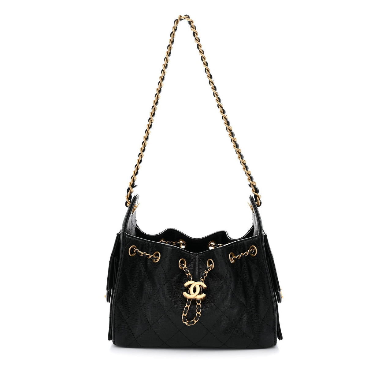 Caviar Quilted Mini Chanel 25 Handbag Black