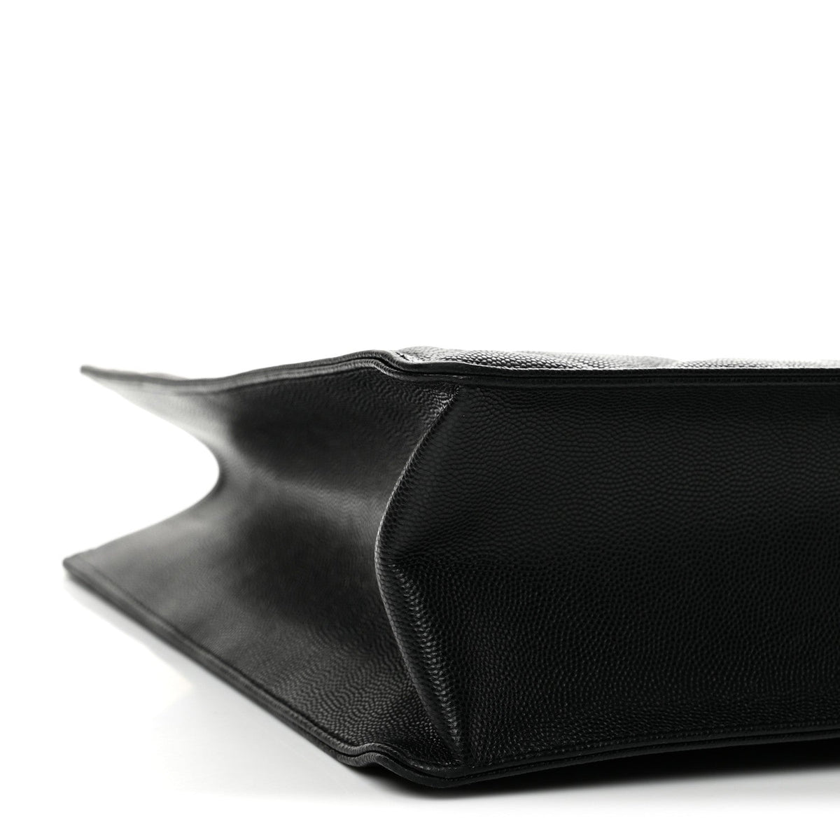 Caviar Quilted Large Shopping Tote Black