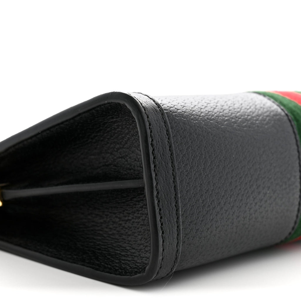 Calfskin GG Web Small Ophidia Chain Shoulder Bag Black