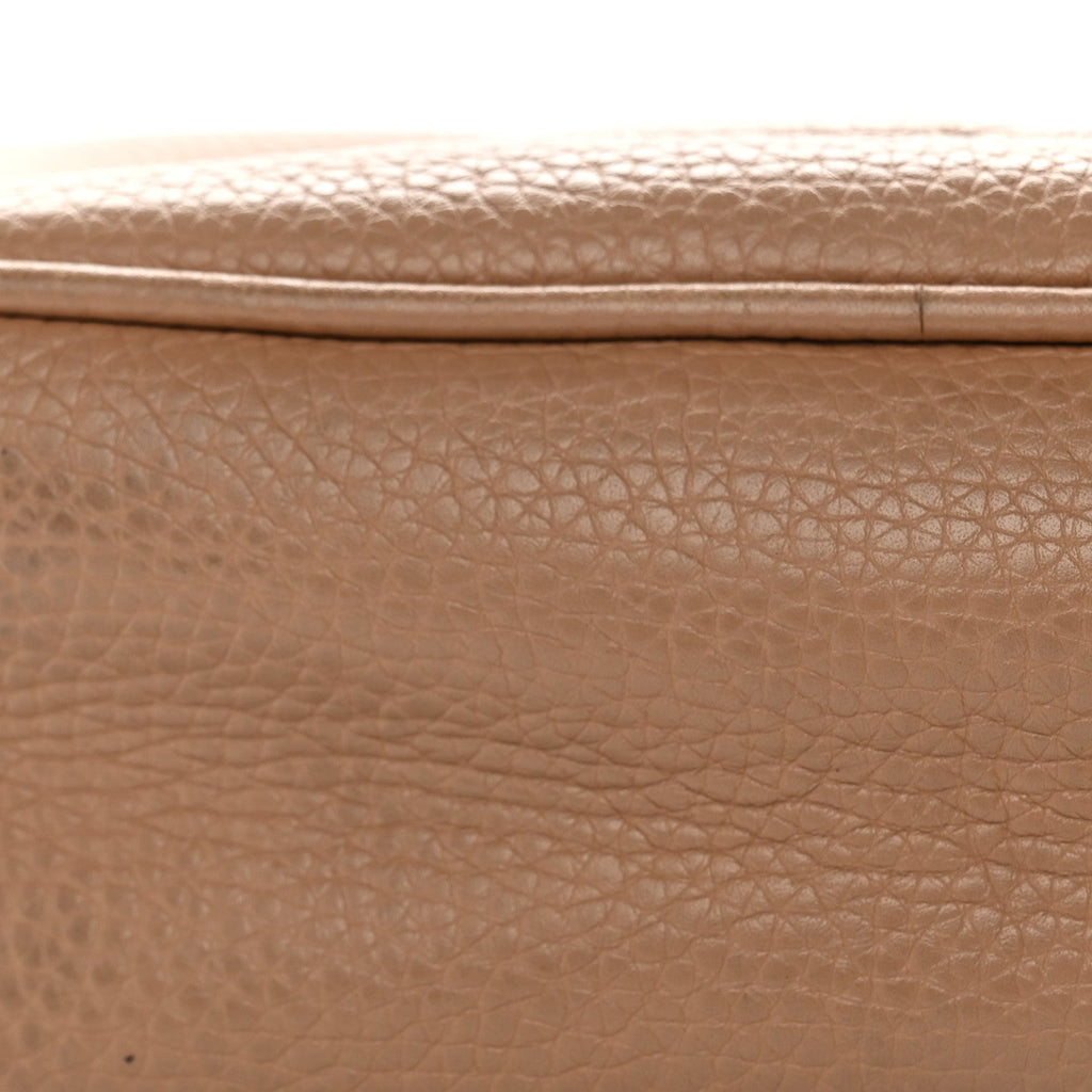 Pebbled Calfskin Small Soho Disco Bag Rose Beige
