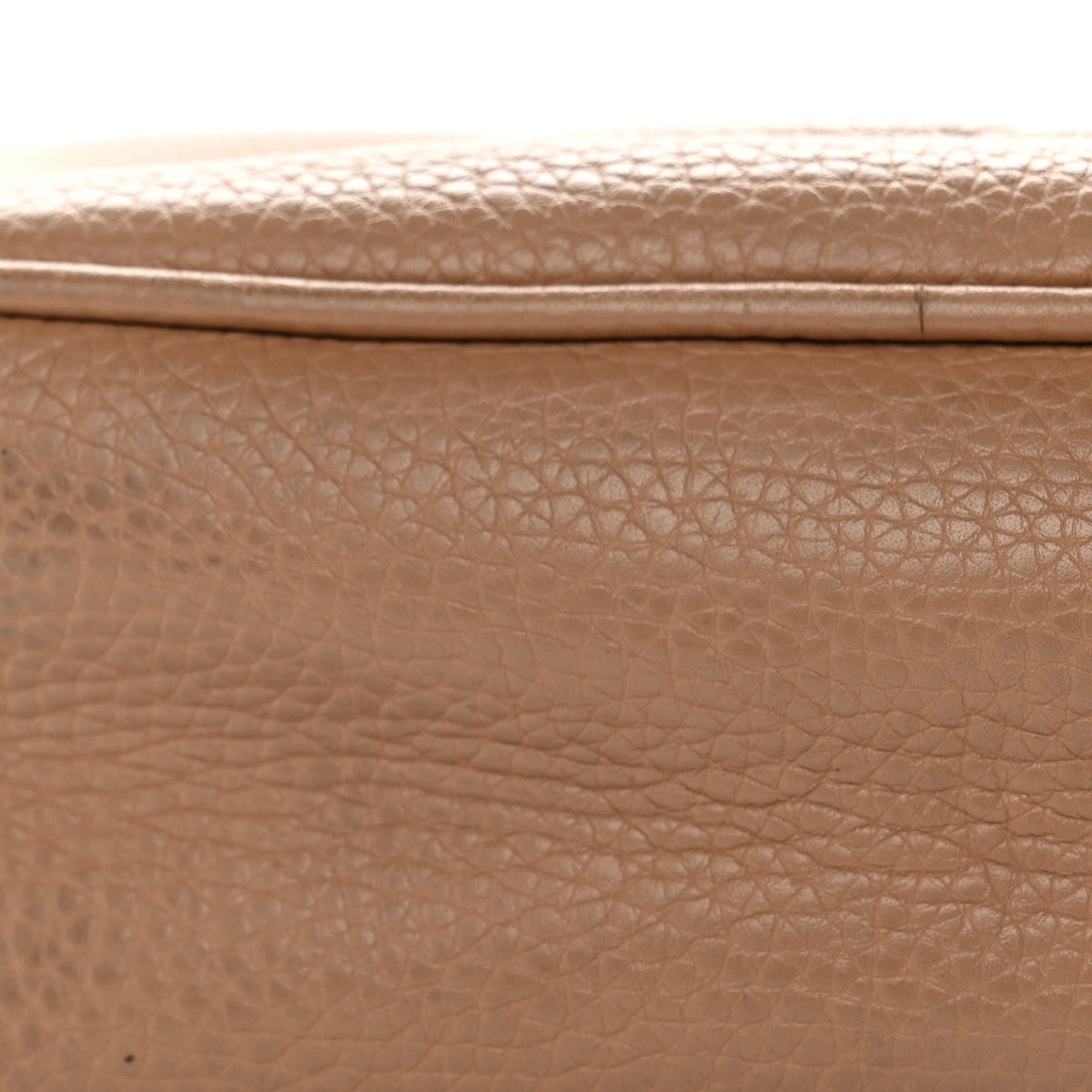 Pebbled Calfskin Small Soho Disco Bag Rose Beige