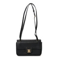 Grained Calfskin Mini Souplissimo Maxi Flap Black