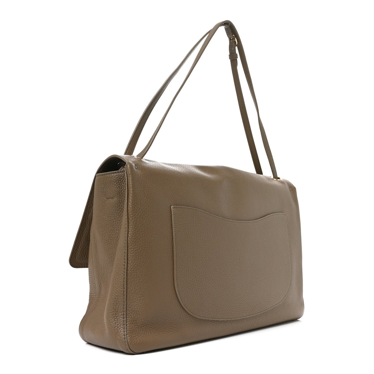 Grained Calfskin Souplissimo Maxi Flap Light Brown