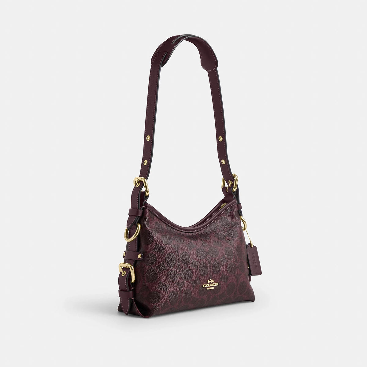 Coach Outlet Laurel Shoulder Bag 22 With Buckles In Signature Canvas