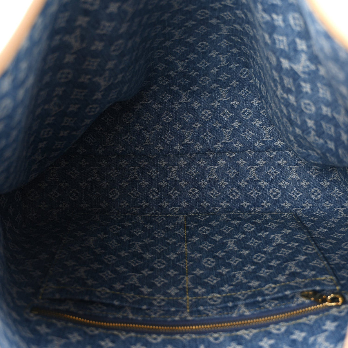 Monogram Denim CarryAll MM Blue