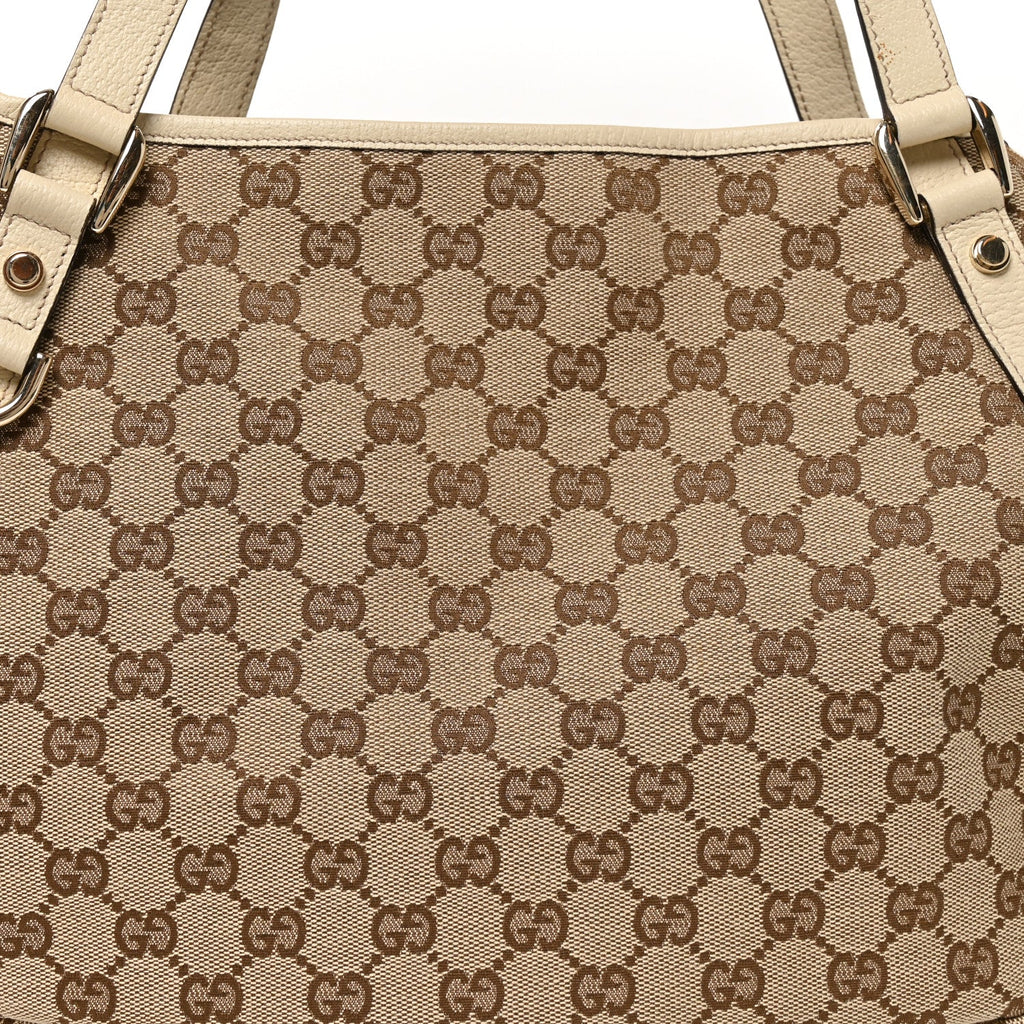 Monogram Medium Abbey Shoulder Bag Off White