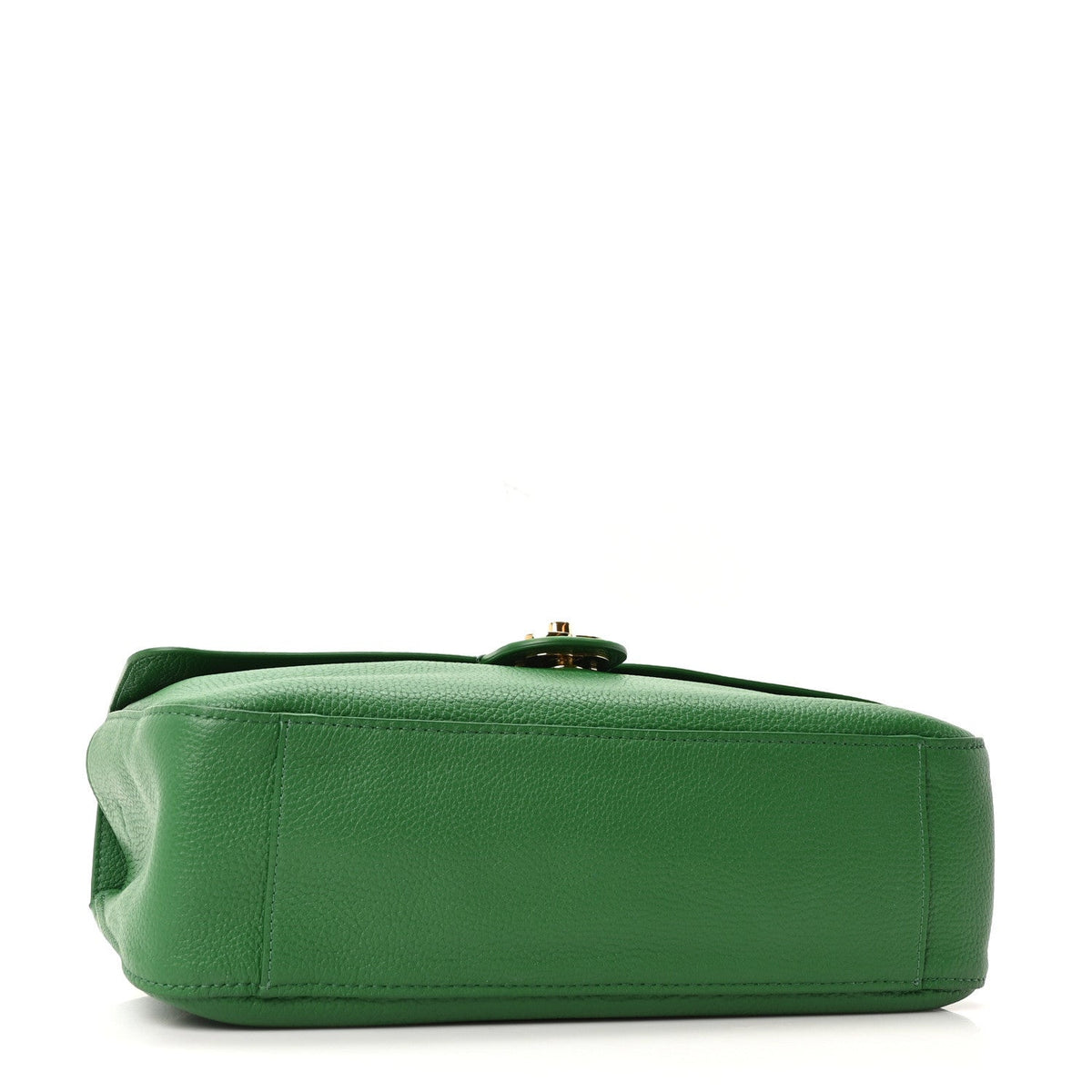 Grained Calfskin Small Souplissimo Maxi Flap Green