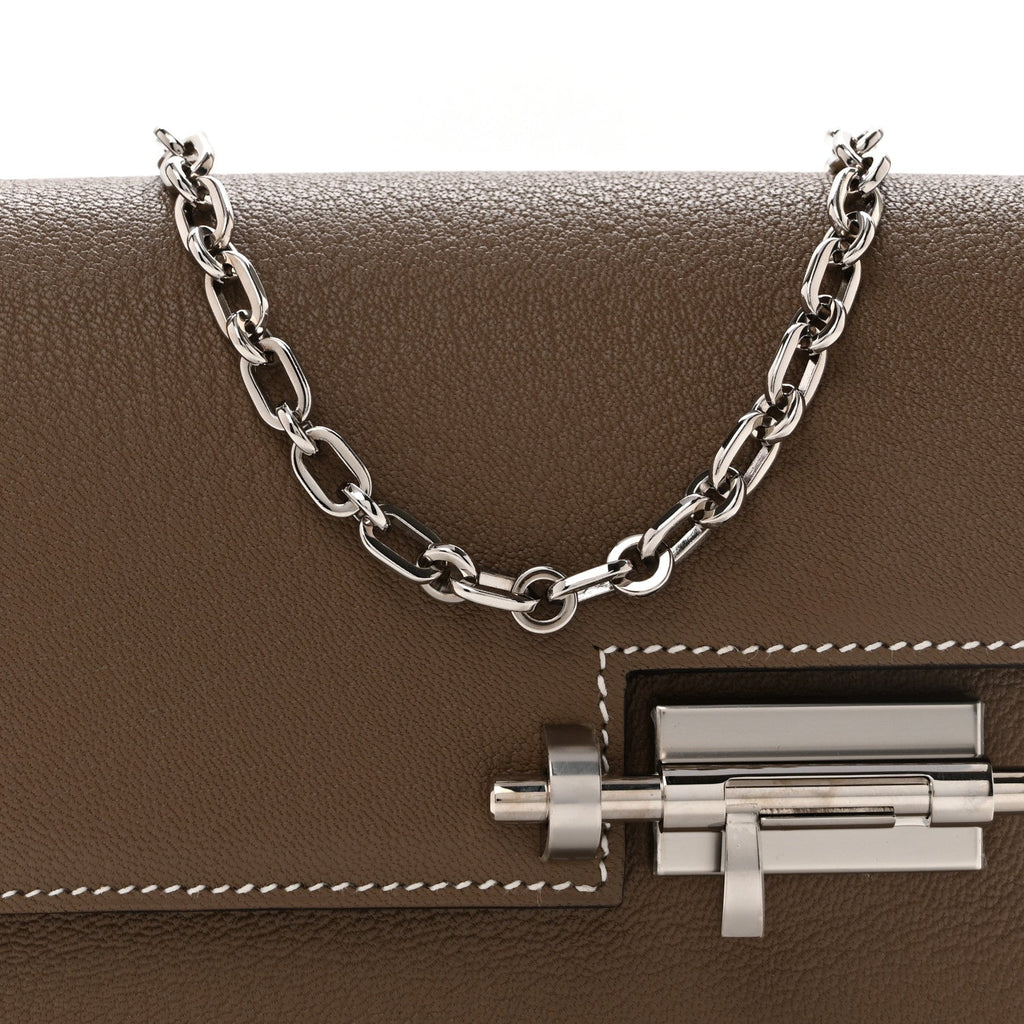 Chevre Chamkila Mini Verrou Chaine Bag Etoupe