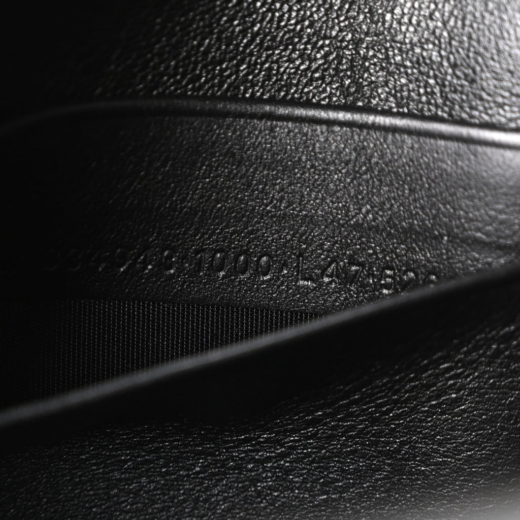 Smooth Calfskin Small Bel Air Clutch On Strap Black