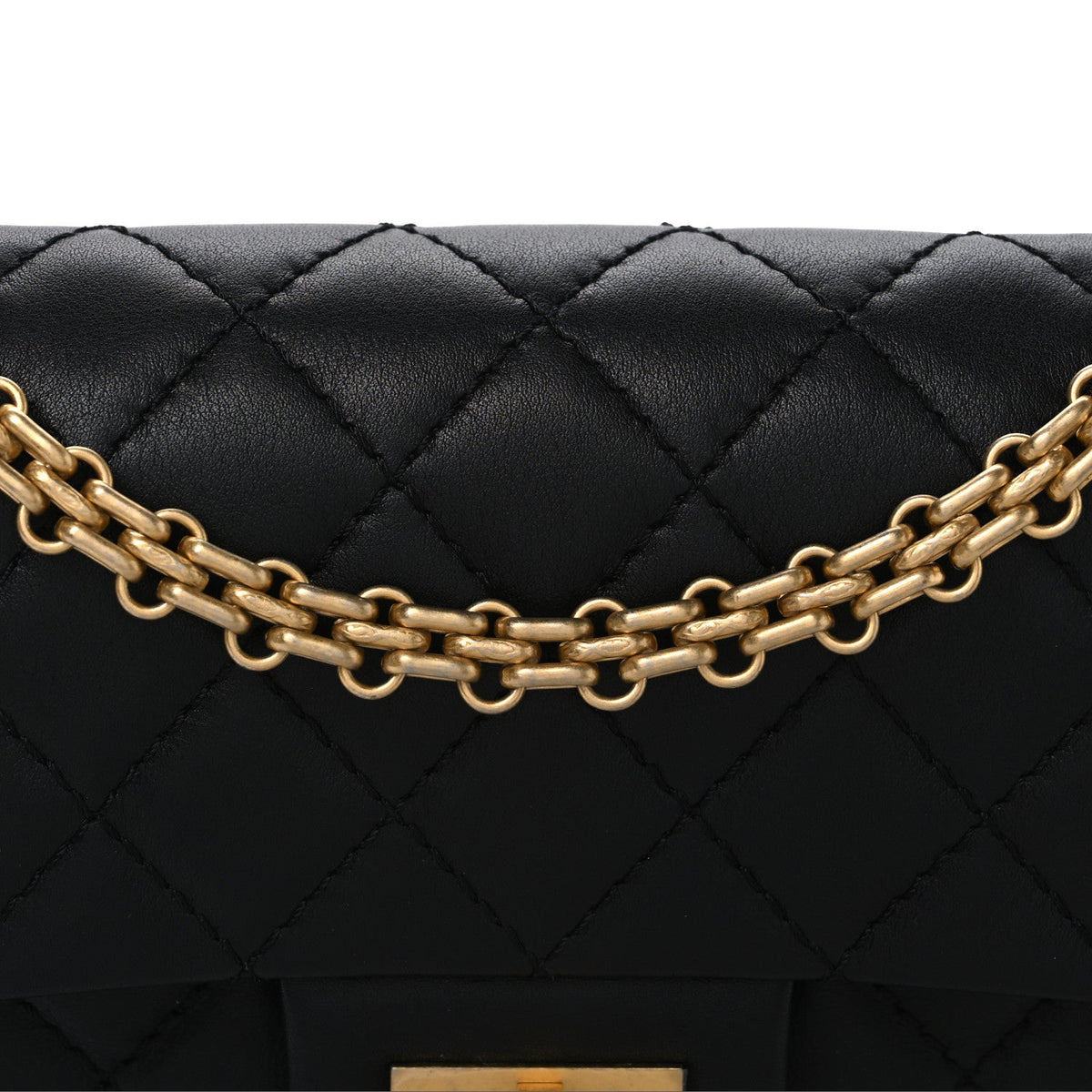Calfskin Quilted 2.55 Reissue Mini Flap Black