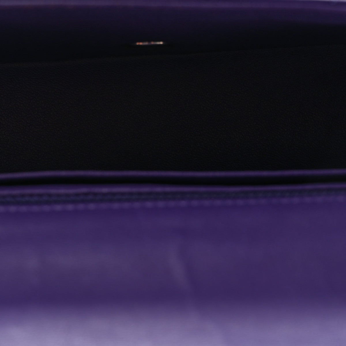 Lambskin Quilted Mini Rectangular Flap Purple