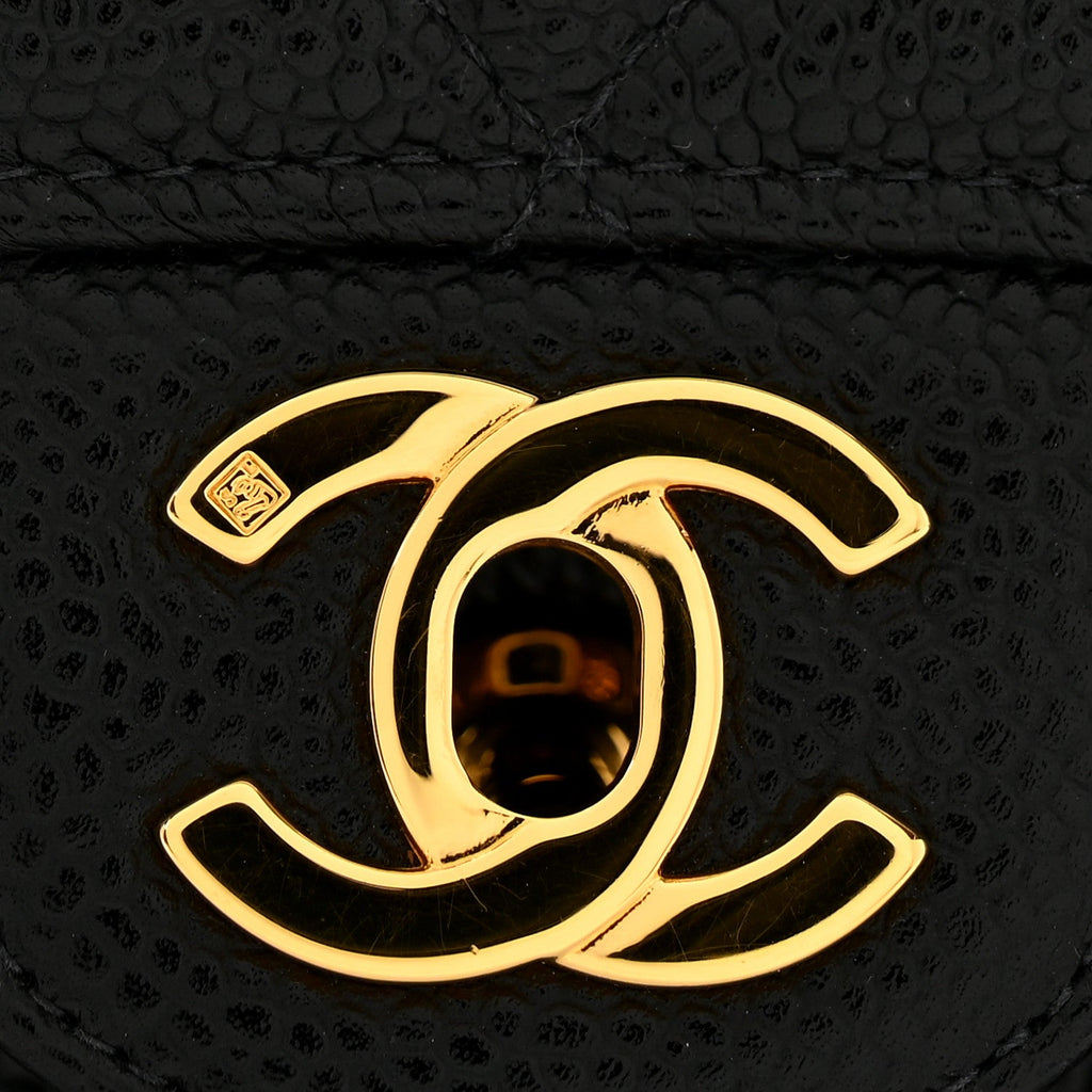 Caviar Jumbo Single Flap Black