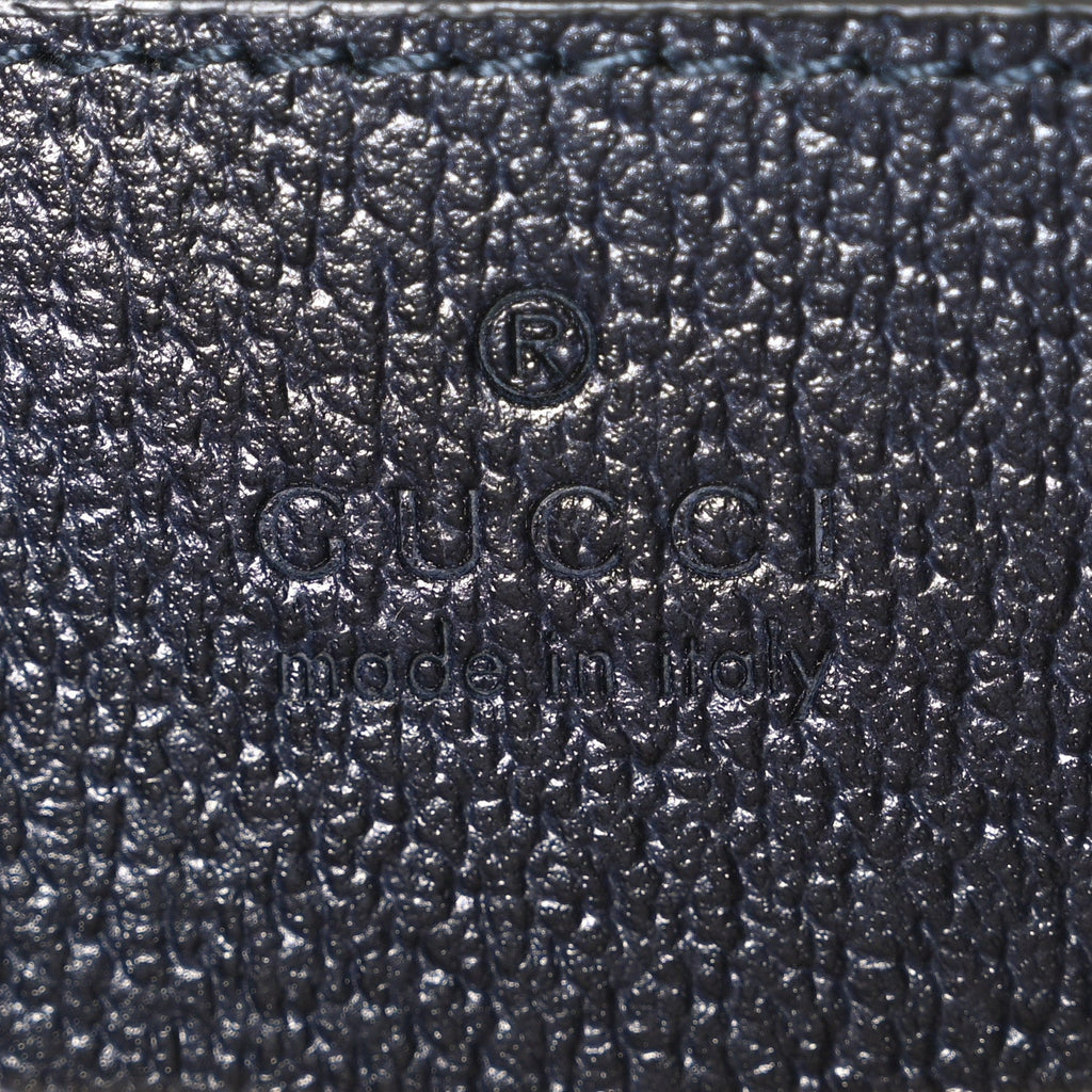 GG Supreme Monogram Textured Dollar Calfskin Web Mini Ophidia Top Handle Bag Beige Blue