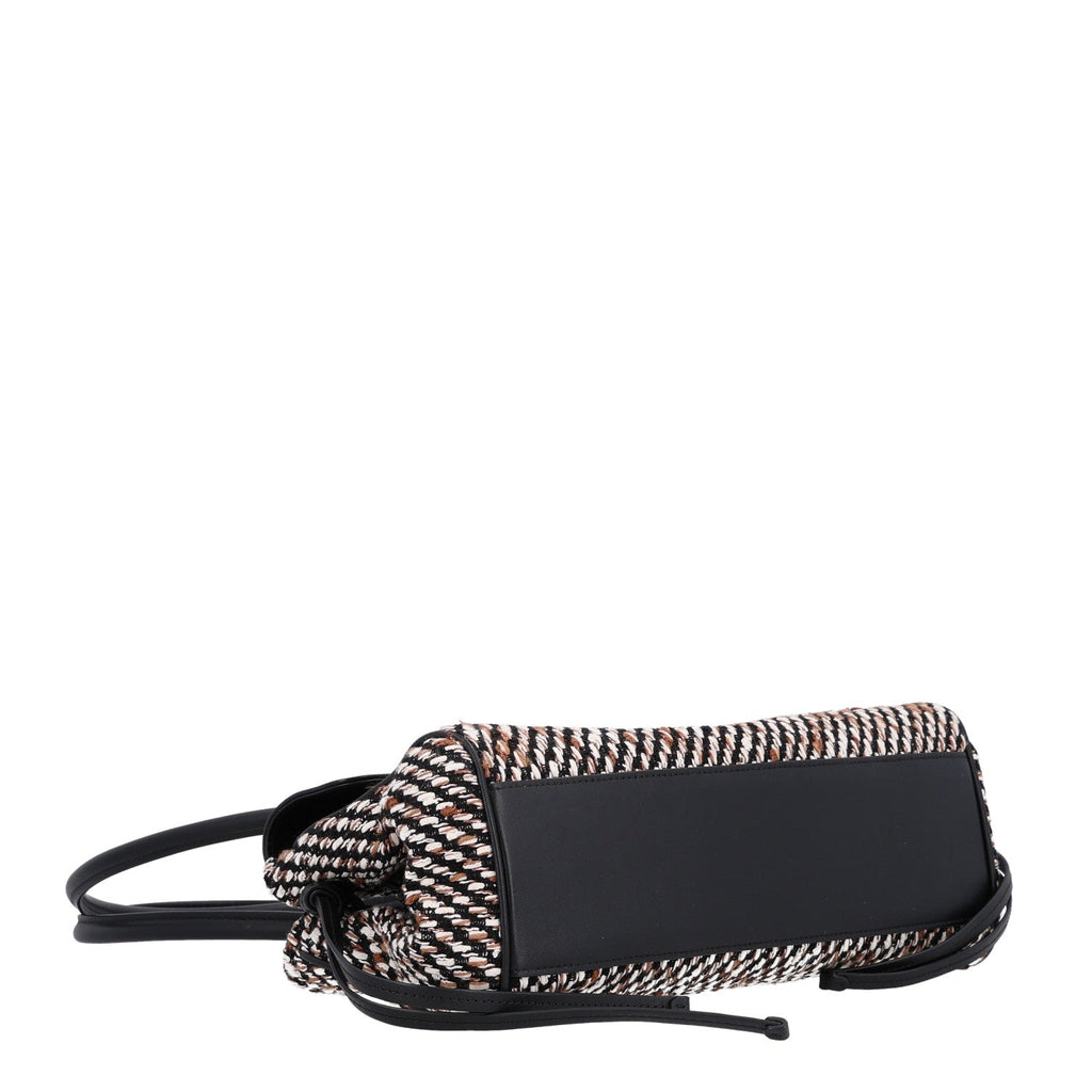 Tweed Calfskin Urban Essentials Small Shopping Bag Black Multicolor