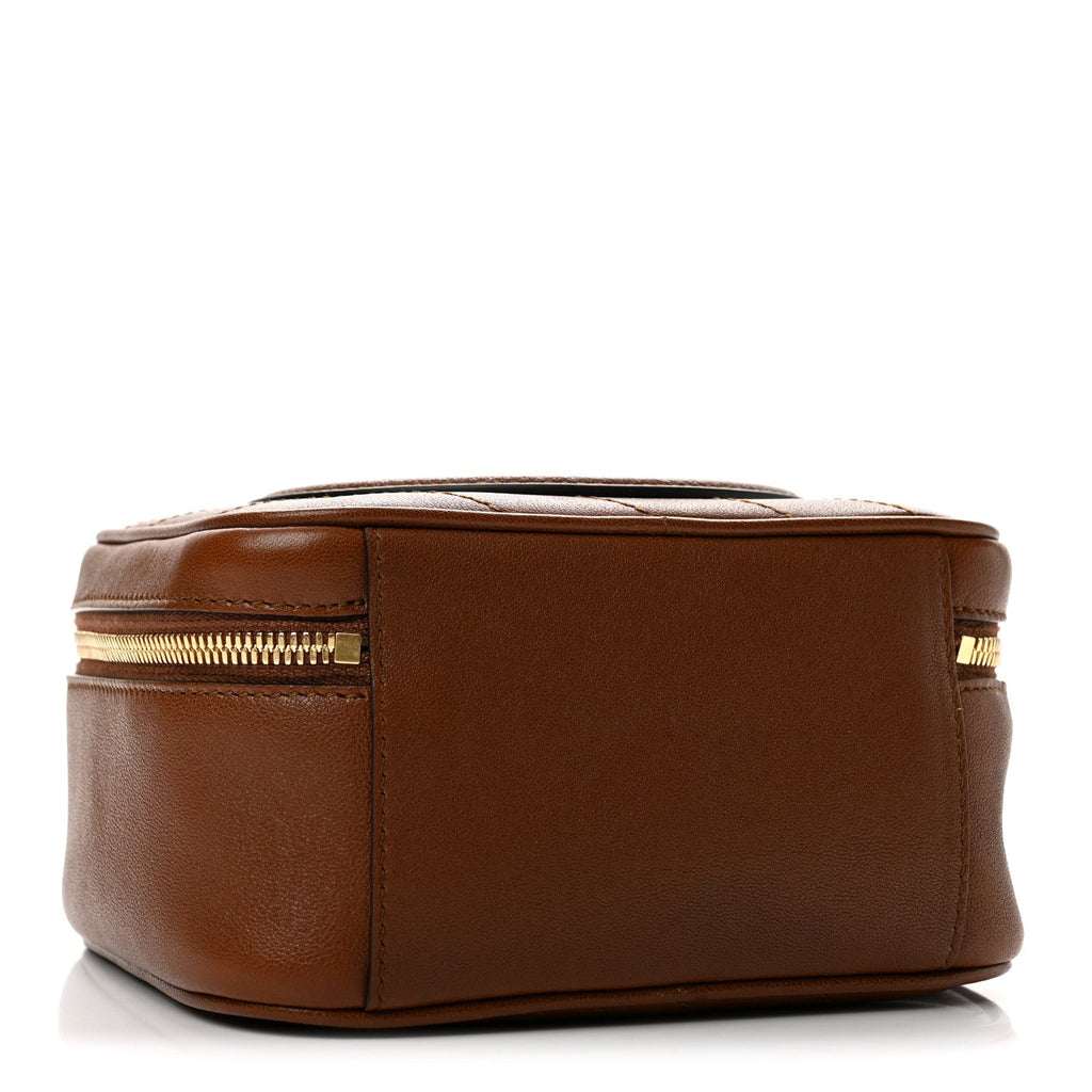 Sakai Be Green Calfskin Diagonal Stitched Blondie Top Handle Bag Cuir