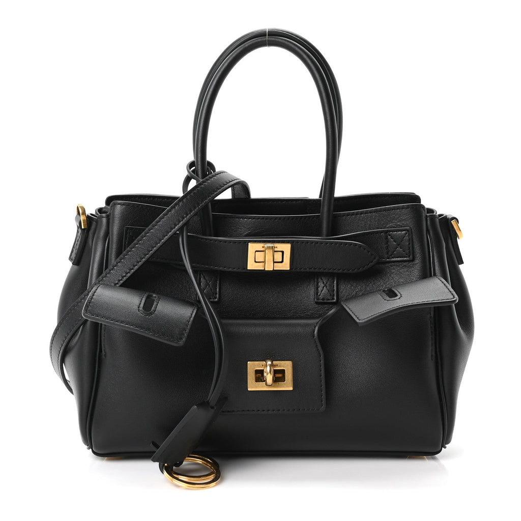 Smooth Calfskin Mini Bel Air Carry All Bag Black