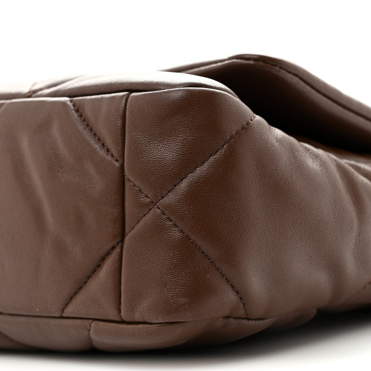 Lambskin Quilted Medium Chanel 19 Flap Dark Brown
